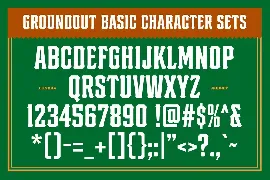 Groundout font