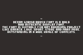 Dexan Gorisa Brush - Regular + Italic font