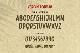 Korean - Layered Handwritten Font