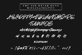 Moriss Ward SVG Brush Font