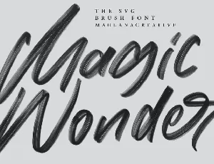 Moriss Ward SVG Brush Font