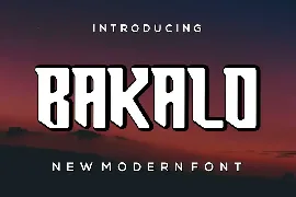 Bakalo font