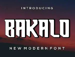 Bakalo font