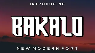 Bakalo font