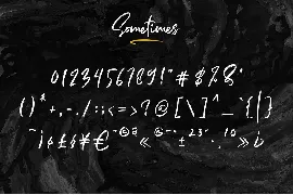 Sometimes - Fancy Signature font