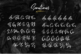 Sometimes - Fancy Signature font