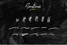 Sometimes - Fancy Signature font