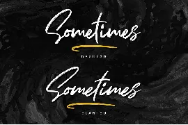 Sometimes - Fancy Signature font