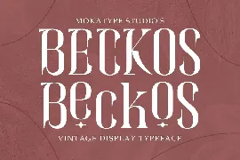 Beckos - Unique Display Serif font