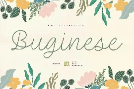 Buginese | A Monoline Script Font