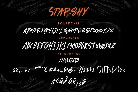 Starshy Street Brush Advertisement Font