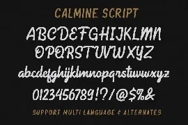 Calmine font