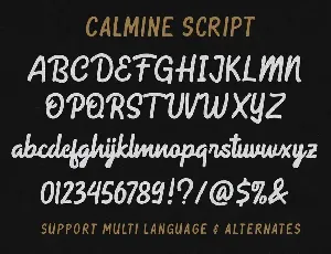 Calmine font