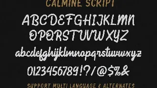 Calmine font