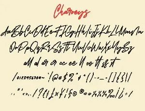 Charoeys Handwritten Script Font