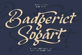 Badgerict Sogart Modern Calligraphy Font