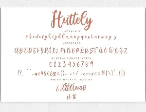 Huttely Calligraphy Business Font