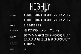 Highly â€“ Condensed Typeface font