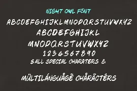 Night Owl Brush Font