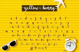 Yellow Bunny - Lovely Calligraphy Font