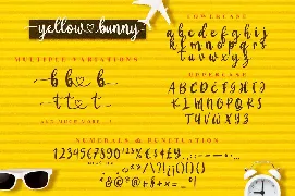 Yellow Bunny - Lovely Calligraphy Font