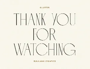 Gluster Serif Display Font Typeface