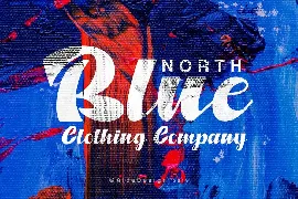 NORTH BLUE font