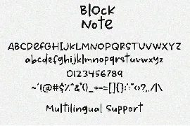 Block Note font