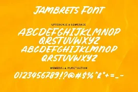 Jambrets - All Caps Brush Font