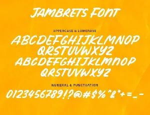 Jambrets - All Caps Brush Font