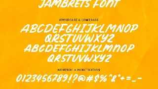 Jambrets - All Caps Brush Font