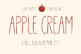 Apple Cream  A Tall Handwritten font