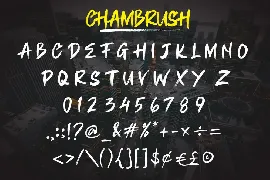 Chambrush - Urban Brush Font