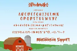 Redmilk font