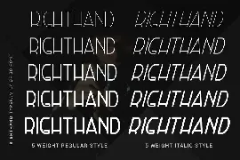 RightHand - 20 Monoline Fonts