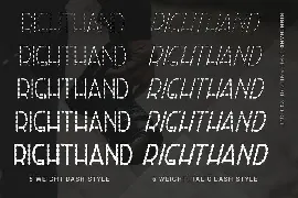 RightHand - 20 Monoline Fonts