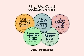 Naskle - Groovy Retro font