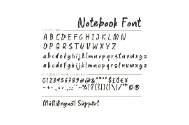 Notebook - Handdrawn Font