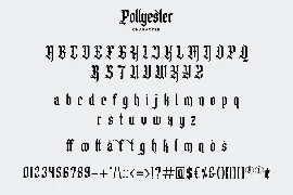 Pollyester Blackletter Typeface Font