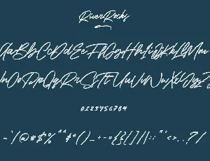 River Rocks Brush Font