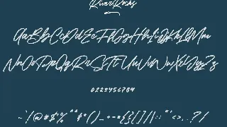 River Rocks Brush Font