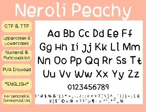 Neroli Peachy Handwritten Summer Font