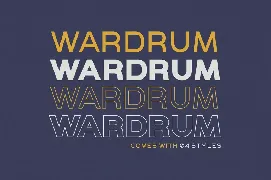 WARDRUM - Expanded Sans font