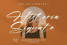 Historia Signature Modern Signature Font