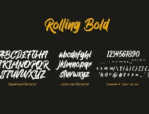 Rolling Bold font