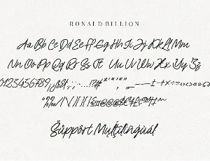 Ronald Billion - A Script Font