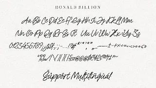 Ronald Billion - A Script Font