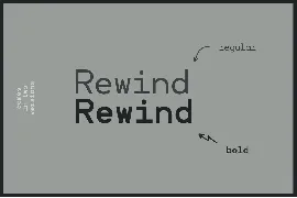 Rewind - Monospace Typeface font