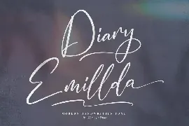 Diary Emillda Modern Handwritten Font