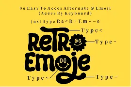 Retro Emoje - A Playful Groovy Font